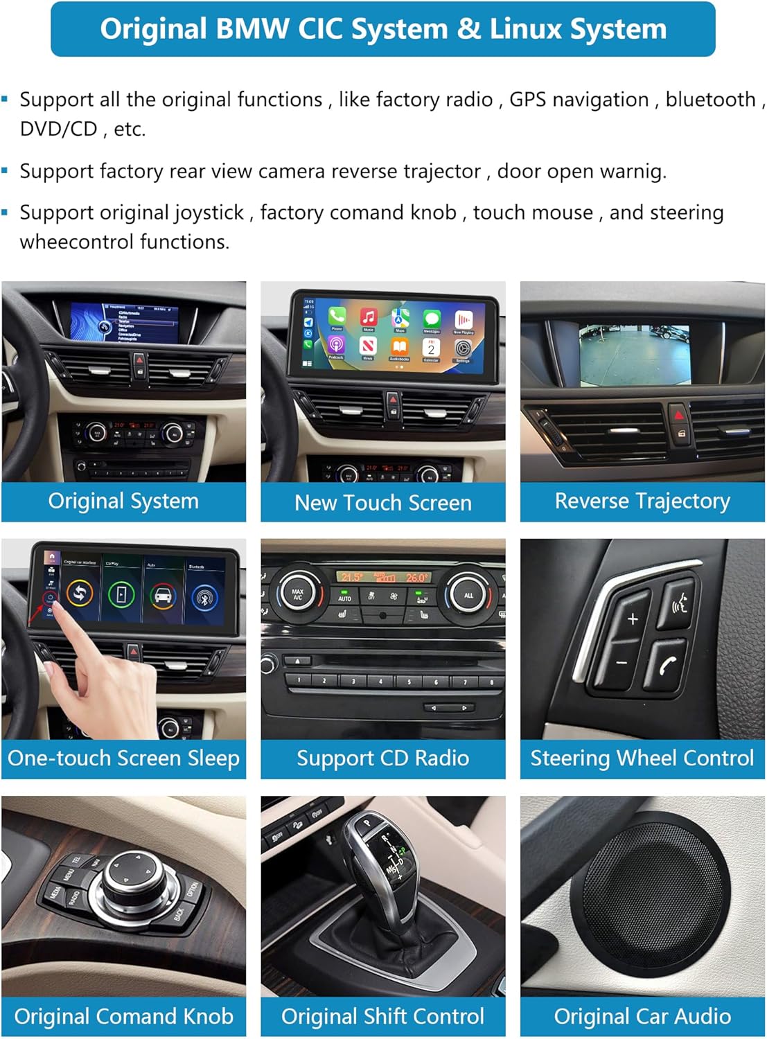 Thumbnail 4 de Ninetom Autoradio 10,25" tactile pour BMW X1 Série E84 (2009-2015) avec CarPlay sans fil et Android Auto