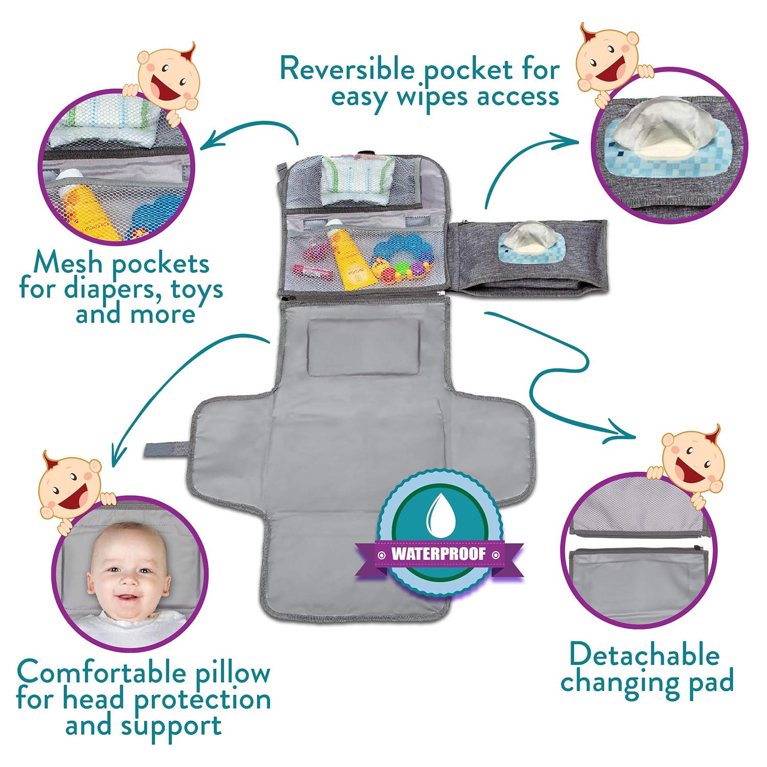 Thumbnail 1 de Kopi Baby Portable Diaper Changing Pad 1 Pack