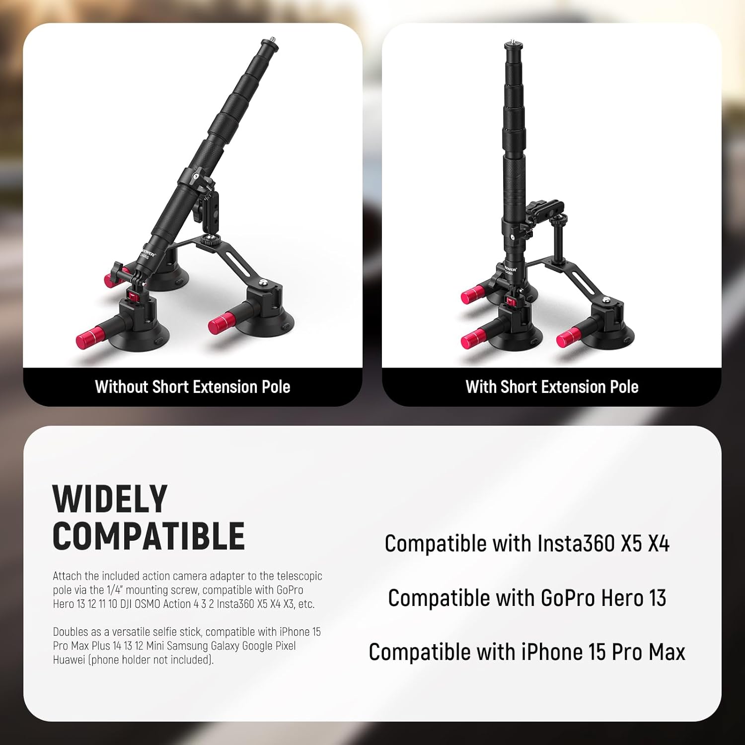 Detalle 2 de NEEWER CA065 Car Mount 74 mm Suction