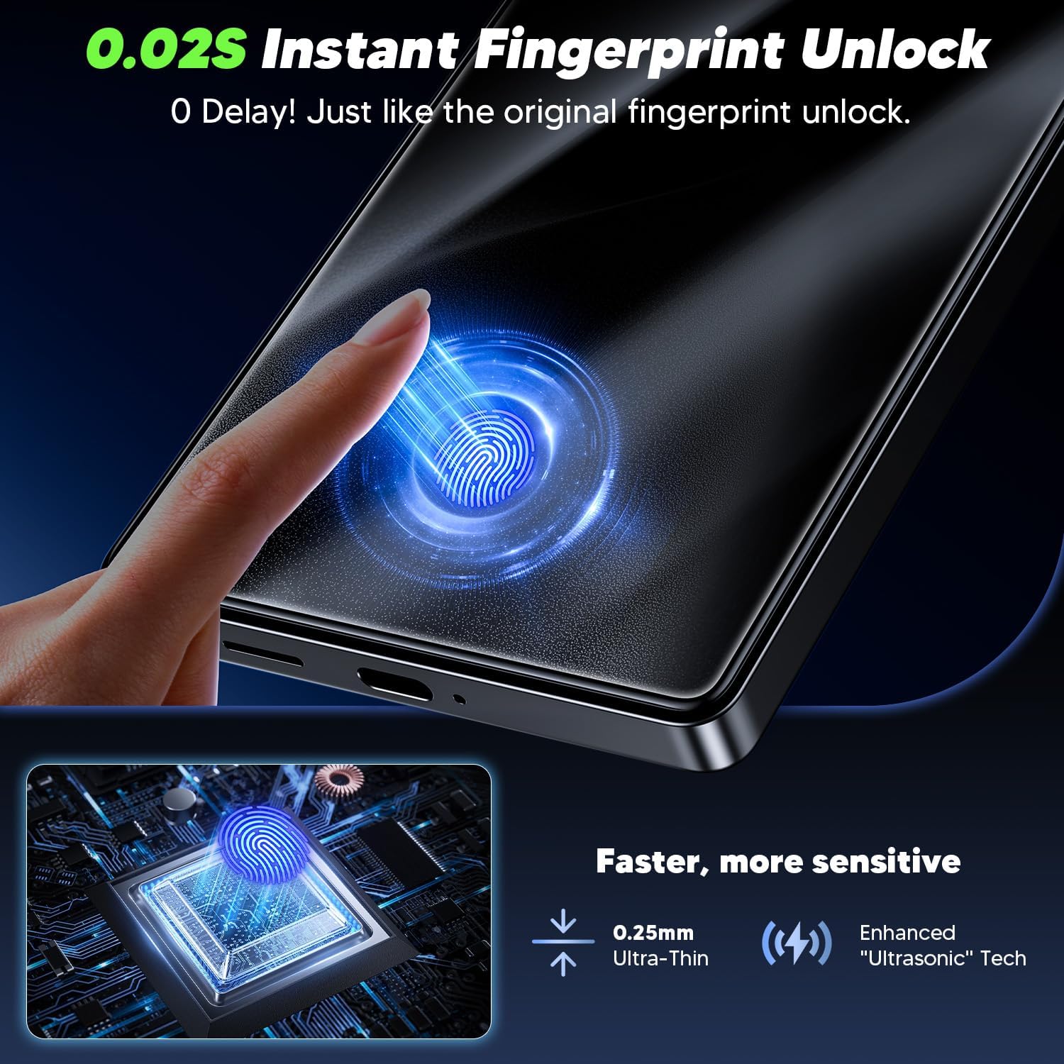 Detalle de WSKEN Screen Protector for Samsung Galaxy S26+/S26 Plus – 9H+ Tempered Glass with Auto Dust-Remove