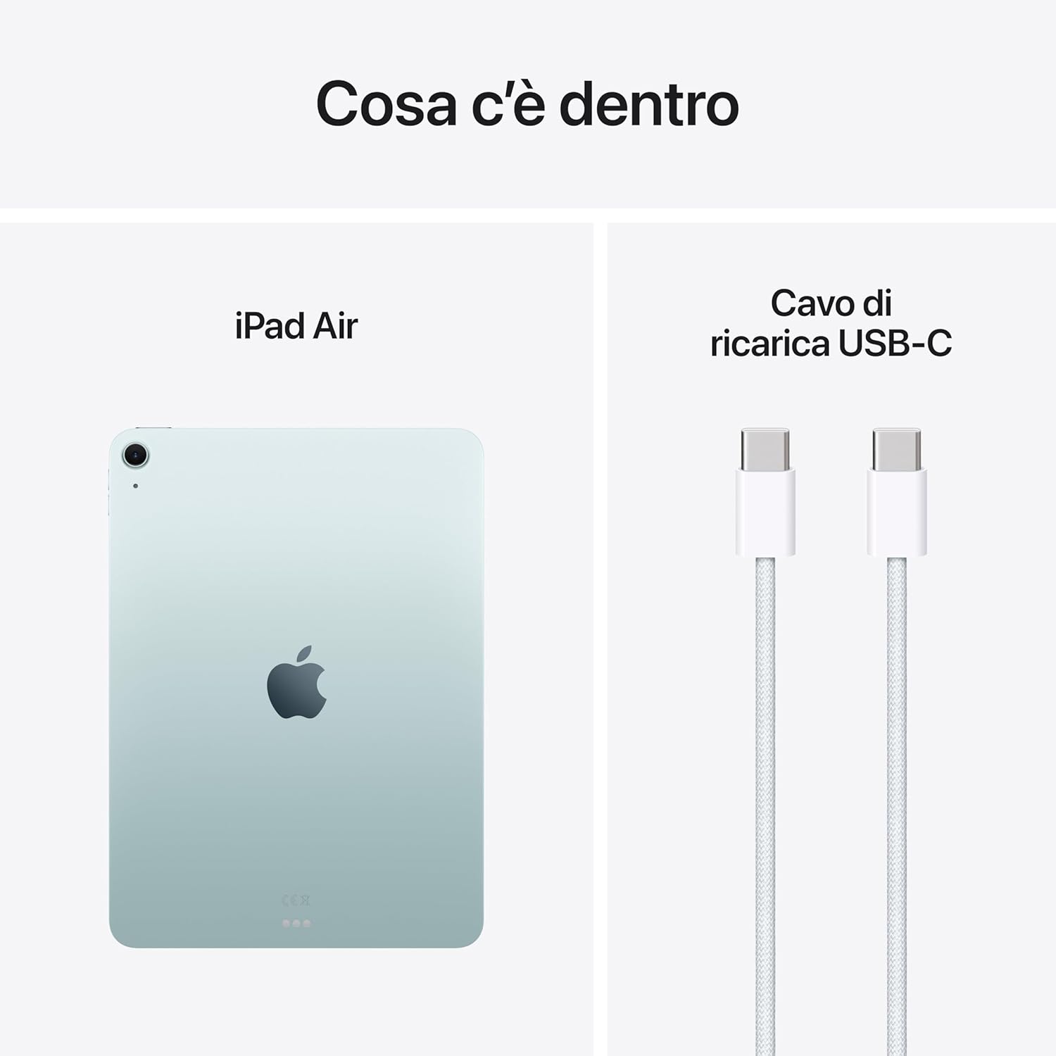 Detalle 2 de Apple iPad Air 11'' con chip M3: 128 GB, Wi‑Fi 6E e Apple Intelligence – Azzurro