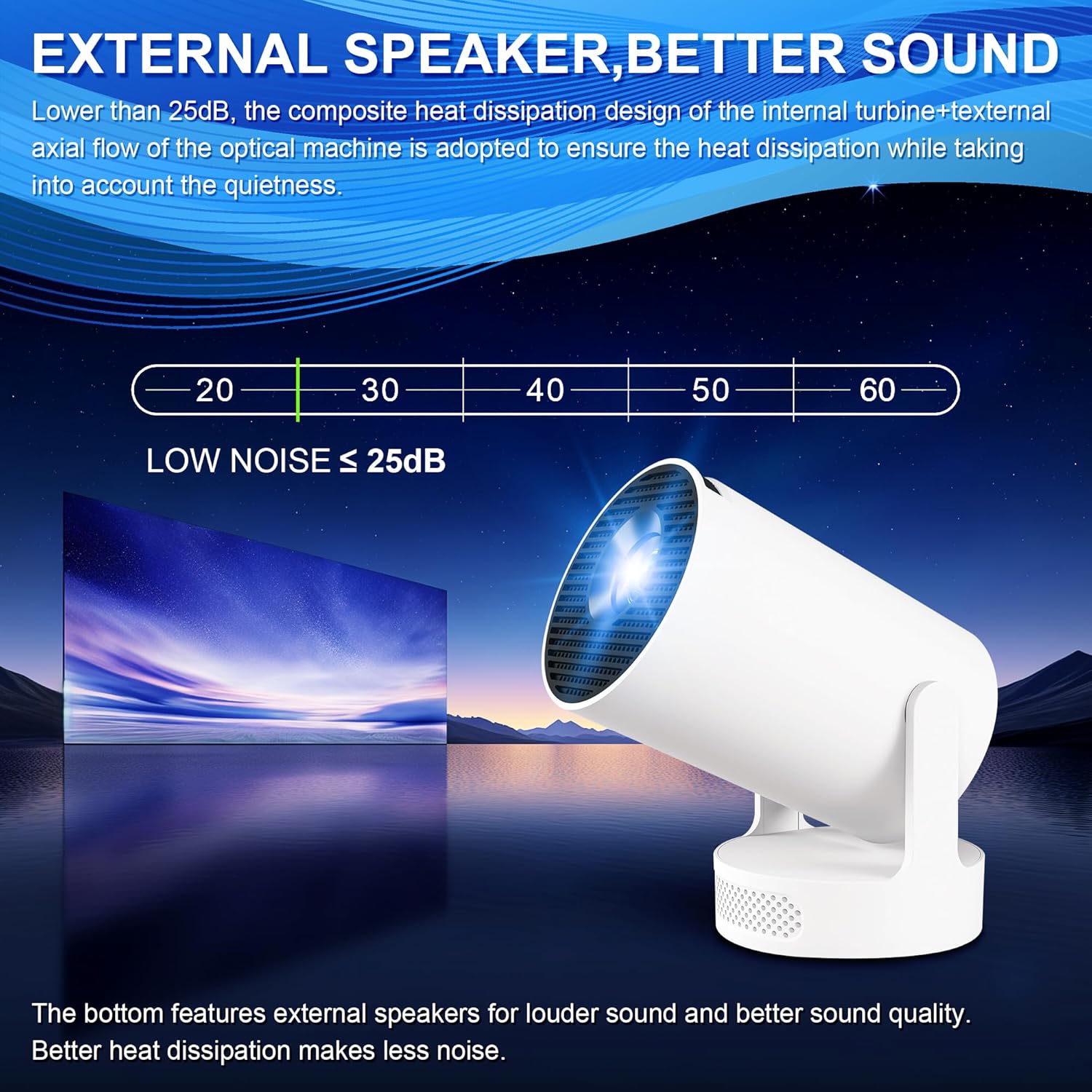 Thumbnail 6 de Mini Projector 10000L 4K portable WiFi