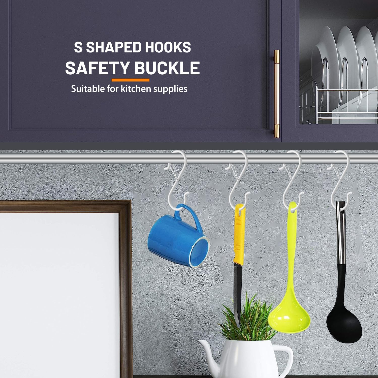 Thumbnail 6 de iCafePub 3.5-Inch S-Hooks with Safety Buckles, 24-Piece Set