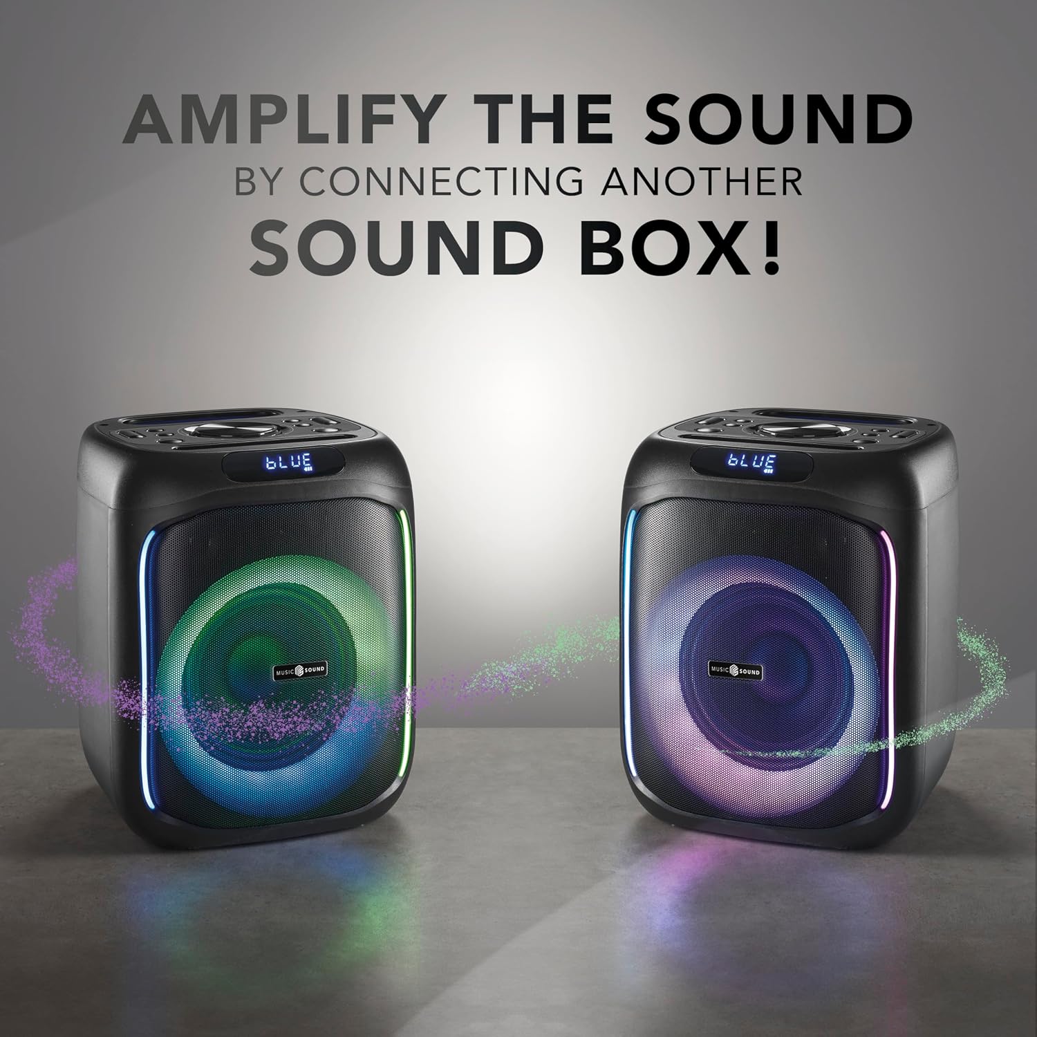 Detalle de Music Sound SOUND BOX – Cassa Speaker Bluetooth 40W con luci RGB, 5 ore di playtime, nero