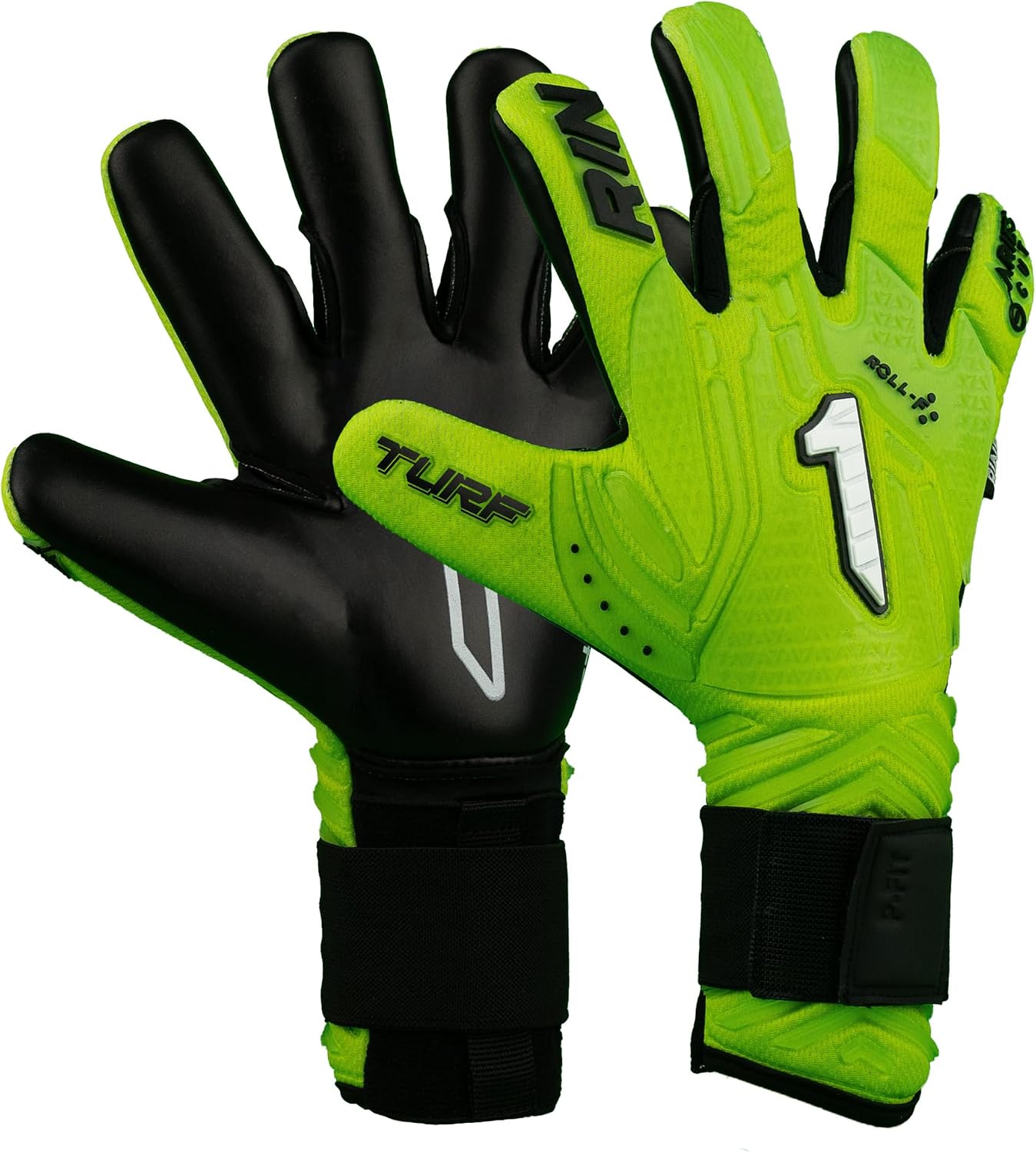 Detalle de Rinat Aries Nemesis Turf – rękawice bramkarskie, rozmiar 10, krój Ergo-Roll