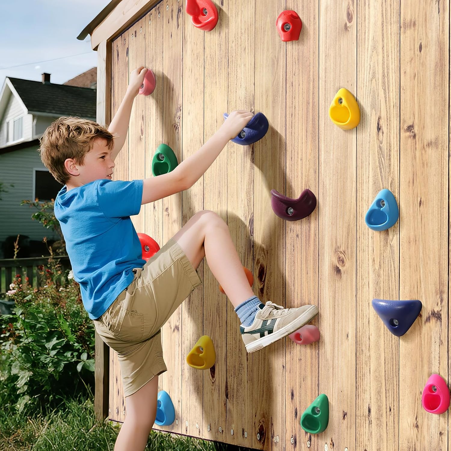 Thumbnail 4 de TOPNEW 32 Rock Climbing Holds: Multi-Size Set for Kids and Adults