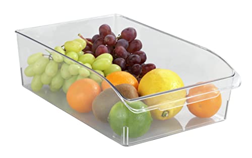 Detalle 2 de WENKO Kühlschrank-Organizer L – Transparente Aufbewahrungsbox aus PET, 20 x 9,5 x 31 cm