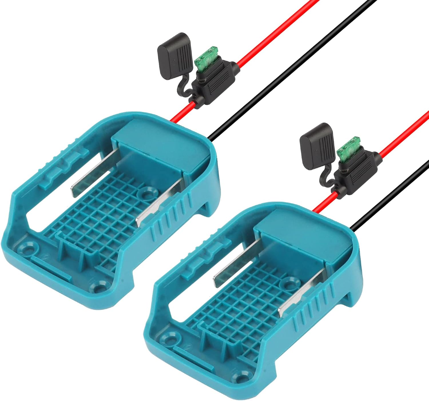 Detalle de 2 Pack QUPERR Power Wheel Adapter avec Fuse & Switch – Adaptateur pour Makita 18V