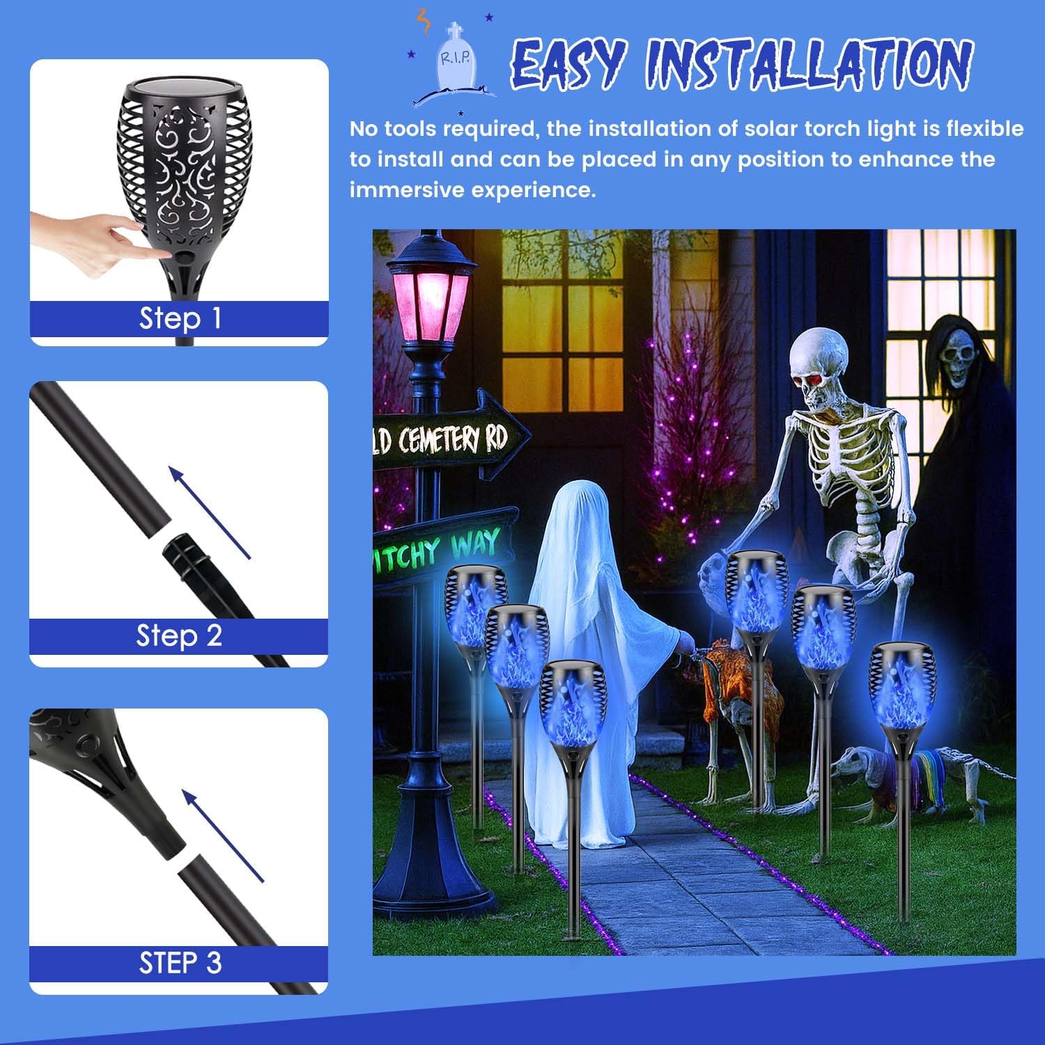 Detalle 2 de Solar Torch Lights, 6-Pack