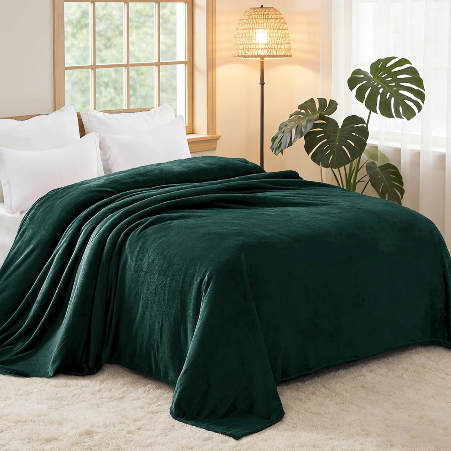 Thumbnail 3 de Fleece blanket 230x168 cm double, forest green