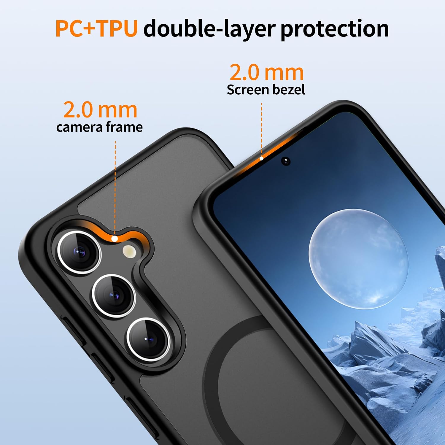 Thumbnail 6 de Jshru Magnetic Case for Samsung Galaxy S24 / S25 with HD Screen Protectors (Black)