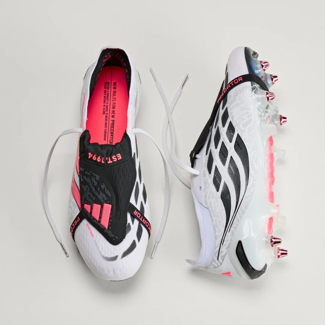 Detalle 2 de Adidas Predator Elite: Bota de fútbol para césped natural húmedo (lengüeta plegable) – Blanco
