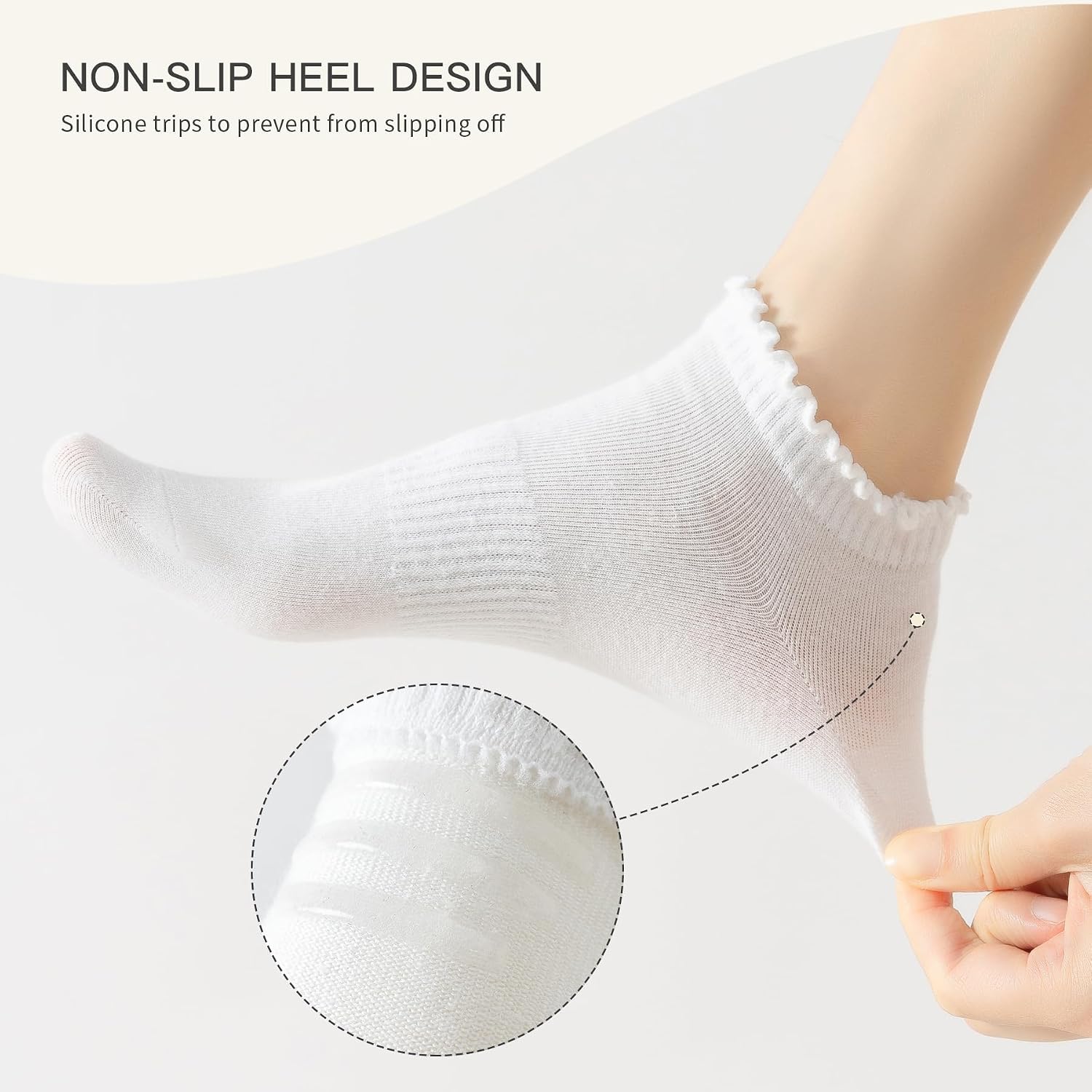Detalle de Fandecie Women's No-Show Socks, Cotton
