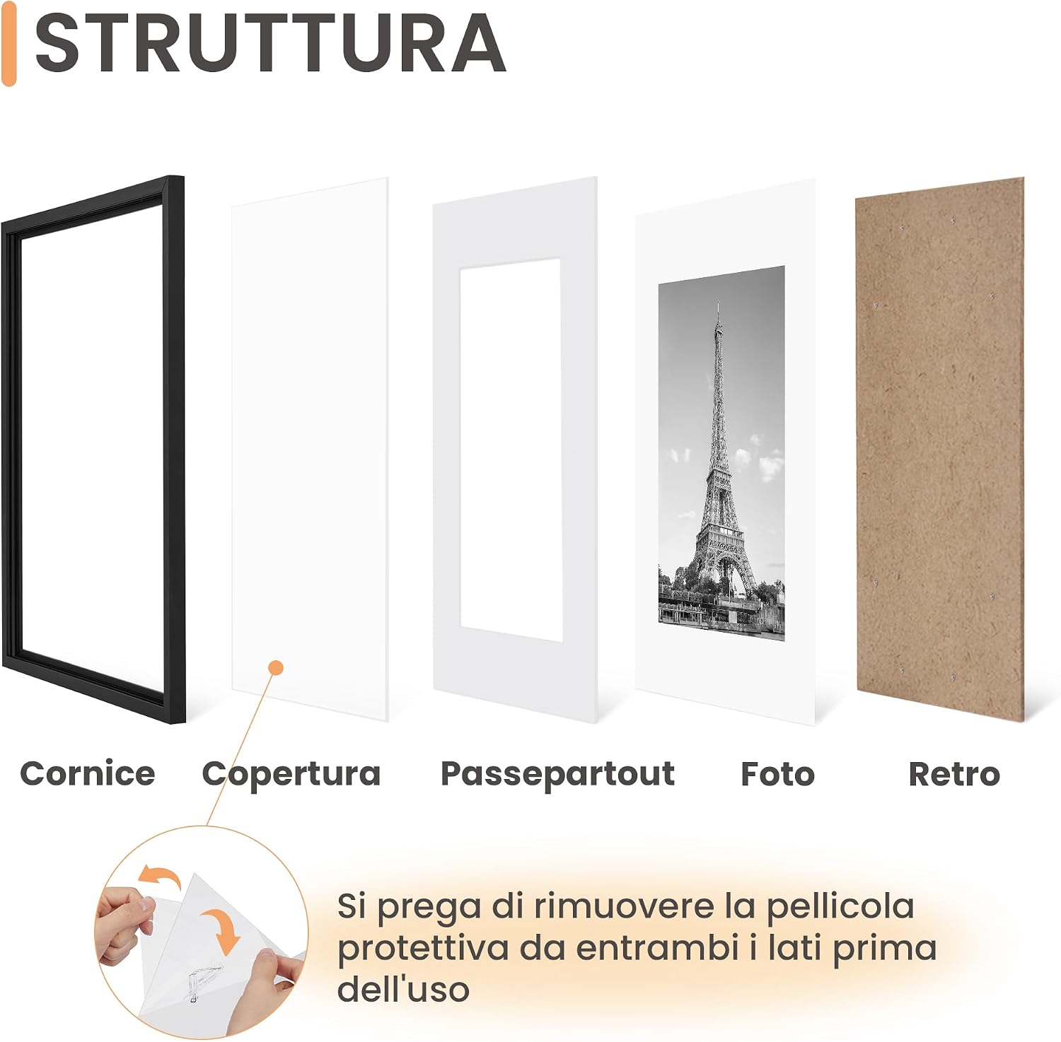 Detalle de upsimples Cornice 30x40 confezione 3