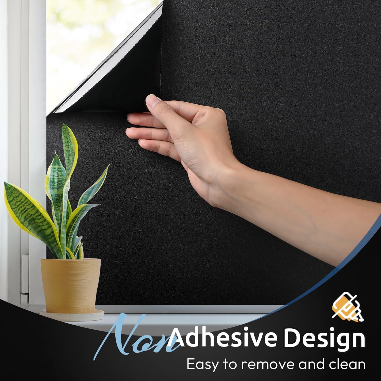 Thumbnail 3 de rabbitgoo Blackout Window Film 17.5 x 78.7 Inches