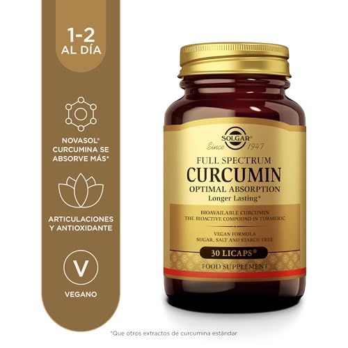 Detalle 2 de Solgar Full Spectrum Cúrcuma 30 cápsulas