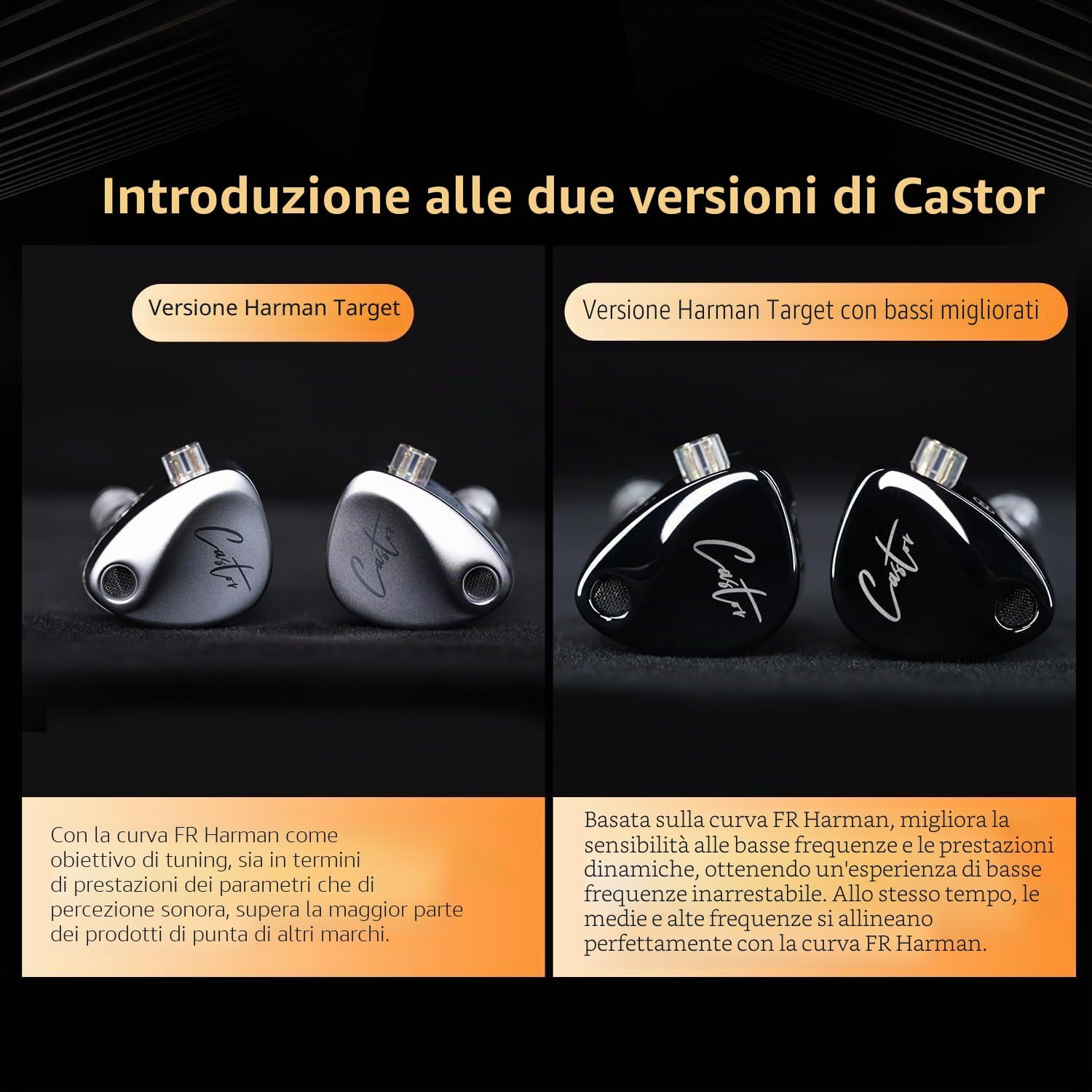 Detalle de keephifi KZ Castor In Ear Monitor: IEM a doppio driver con Harman Target