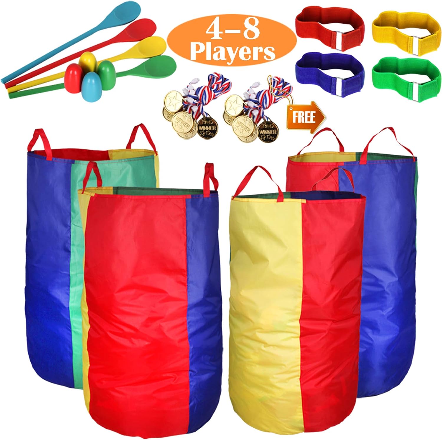 Detalle de CWLAKON Sports Day Kit: 24-Piece Outdoor Family Yard Games Set
