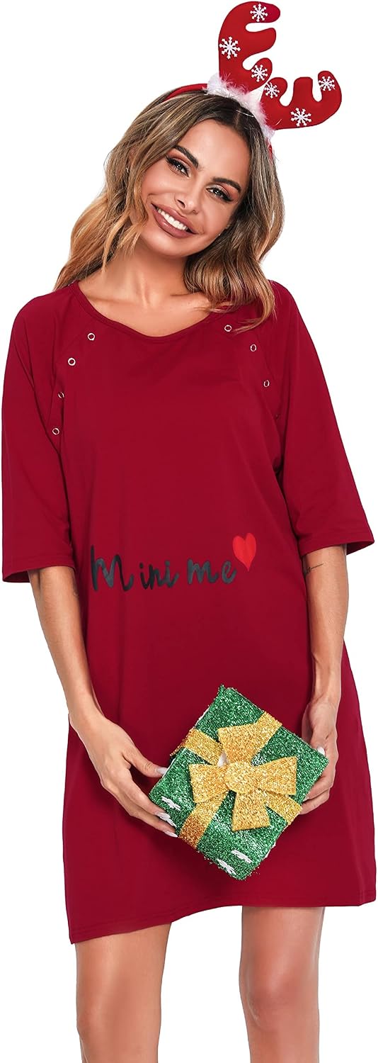 Thumbnail 6 de Vlazom Women 3 in 1 Cotton Nursing Nightgown: Maternity Sleepwear with Breastfeeding Access