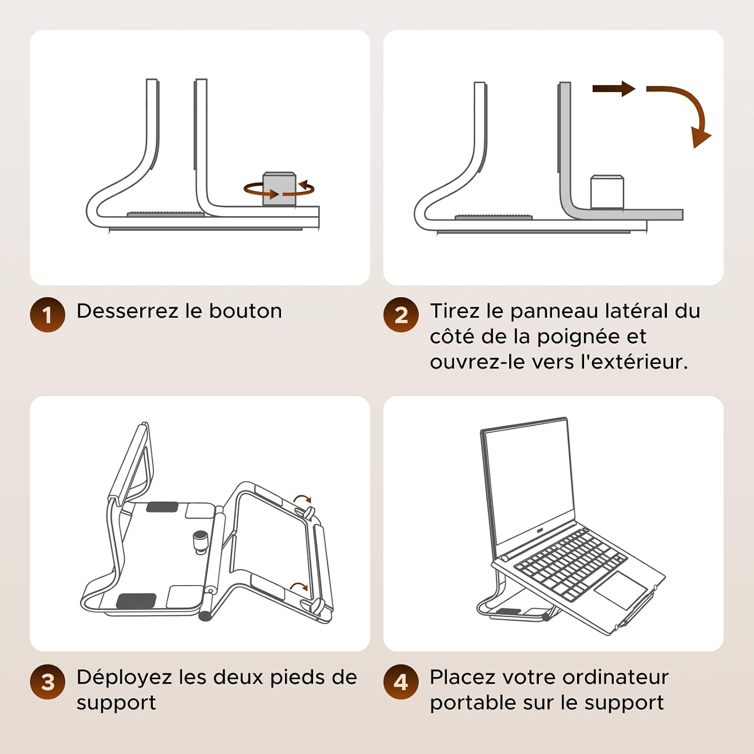 Thumbnail 6 de UGREEN Support Ordinateur 2 en 1: Levage vertical et horizontal en aluminium pour laptop et tablette