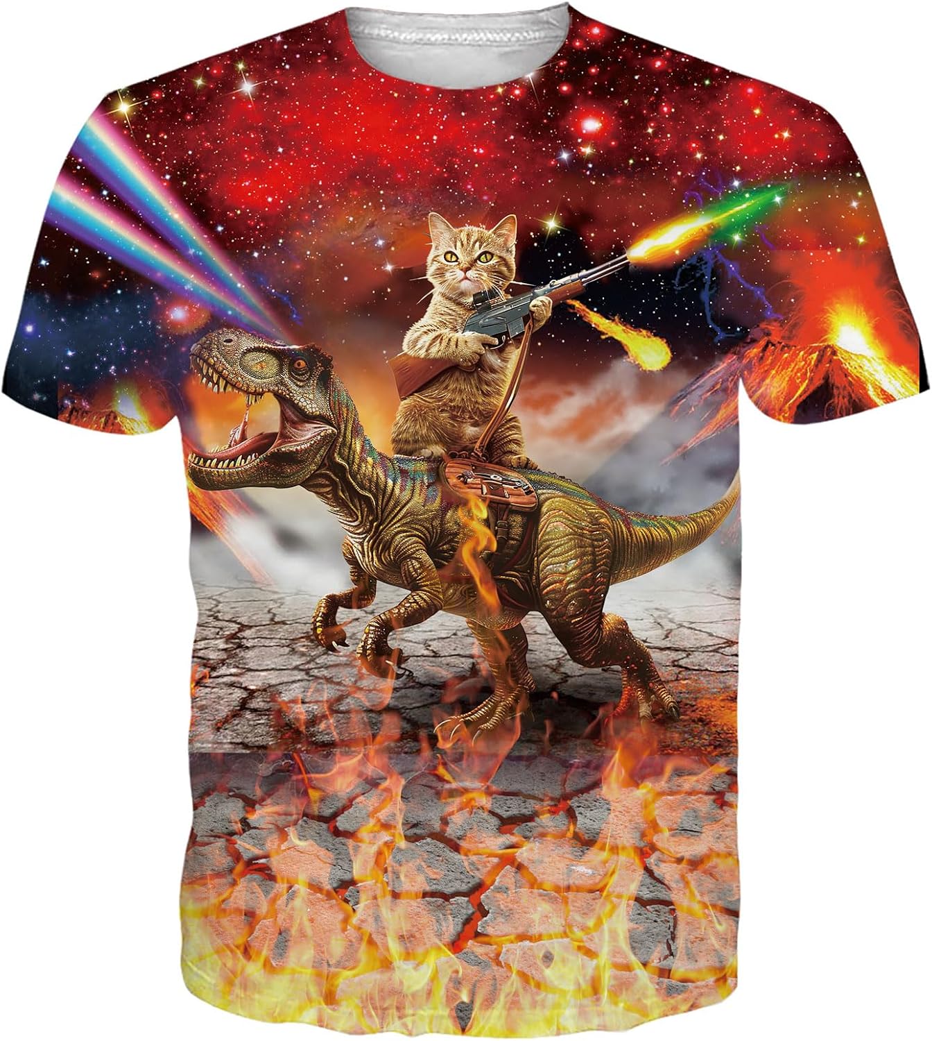 Loveternal MNFCS051601 heren-T-shirt met 3D-print en korte mouwen