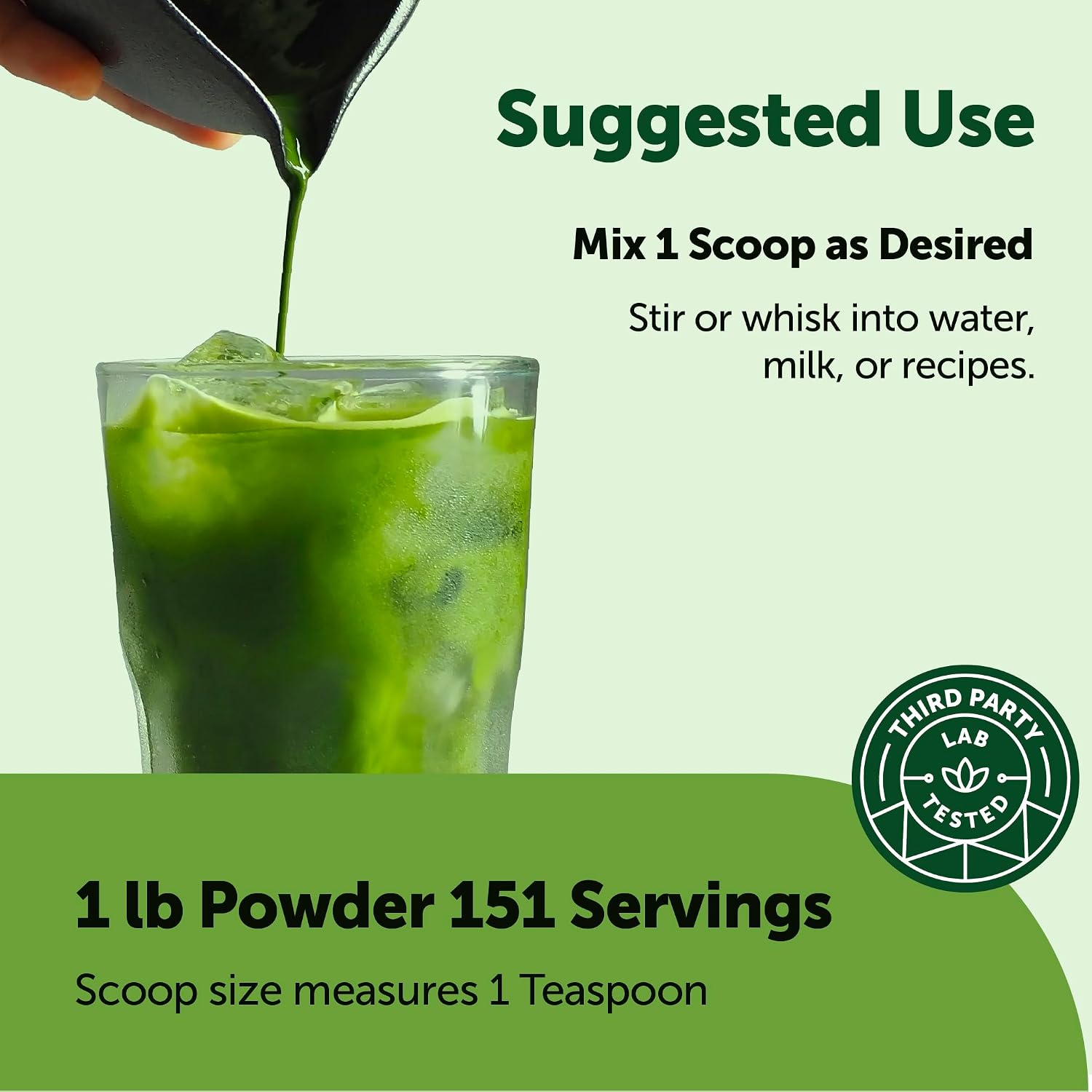 Detalle de Micro Ingredients Matcha Green Tea Powder 1 lb