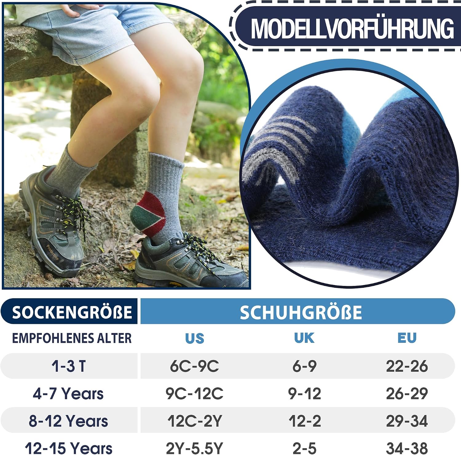 Thumbnail 5 de EBMORE Merino Kindersocken 6 Paar
