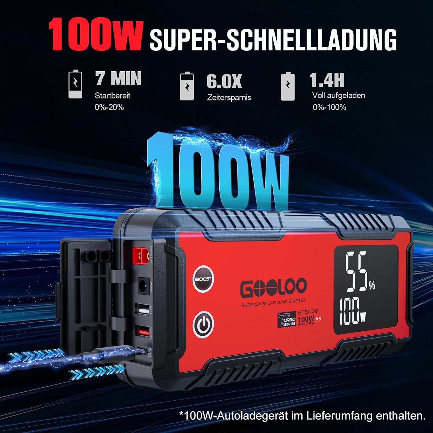 Detalle de GOOLOO GT6000 Powerbank 99,9Wh