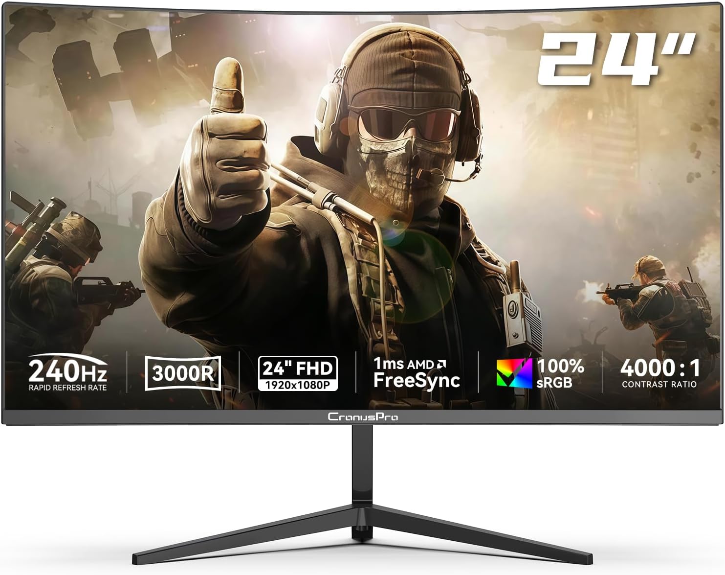 Detalle de CronusPro Curved Gaming Monitor 24 Zoll 240 Hz