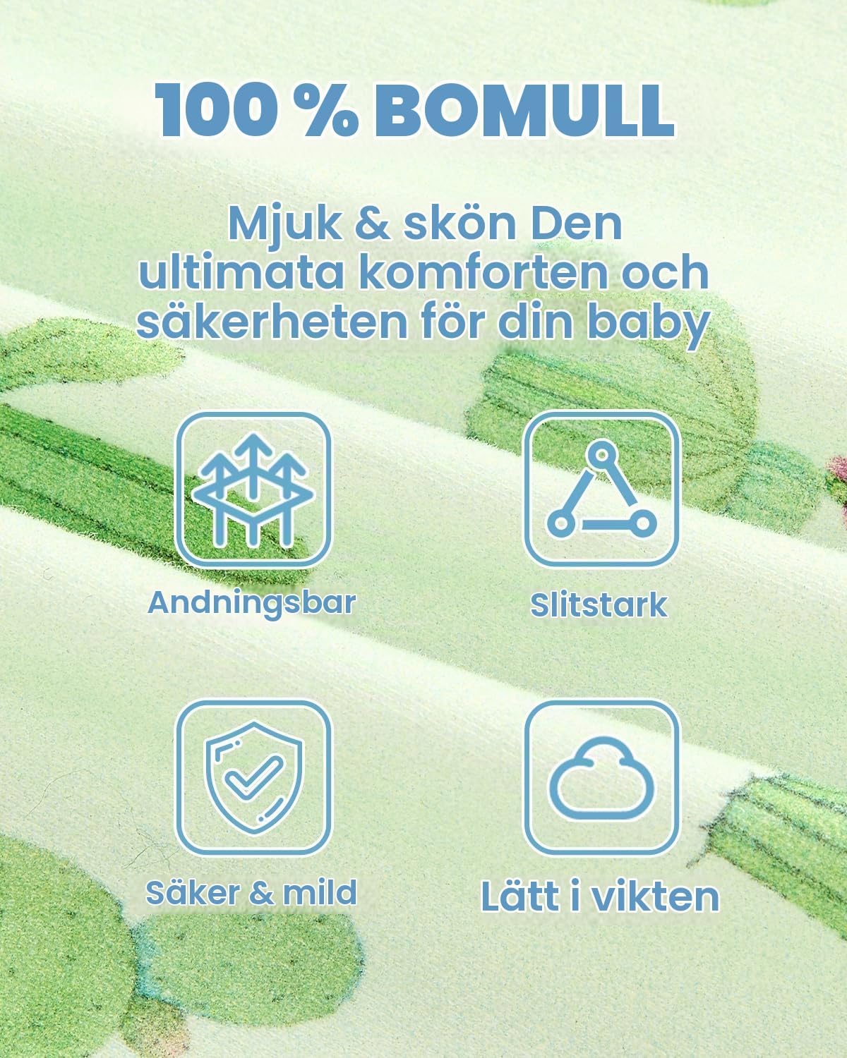 Detalle 2 de JiAmy baby-pyjamas, 2-pack i bomull med lång ärm och fötter