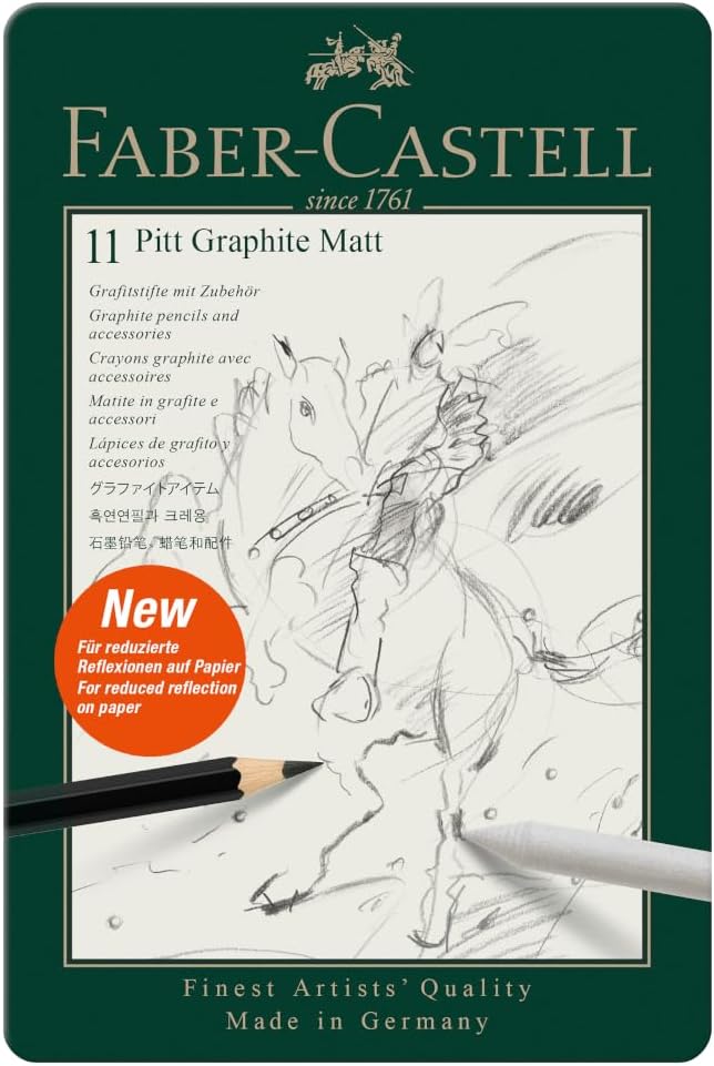 Thumbnail 1 de Faber-Castell 115220 Pitt Graphite Matt Bleistifte-Set (11-teilig) mit Zubehör