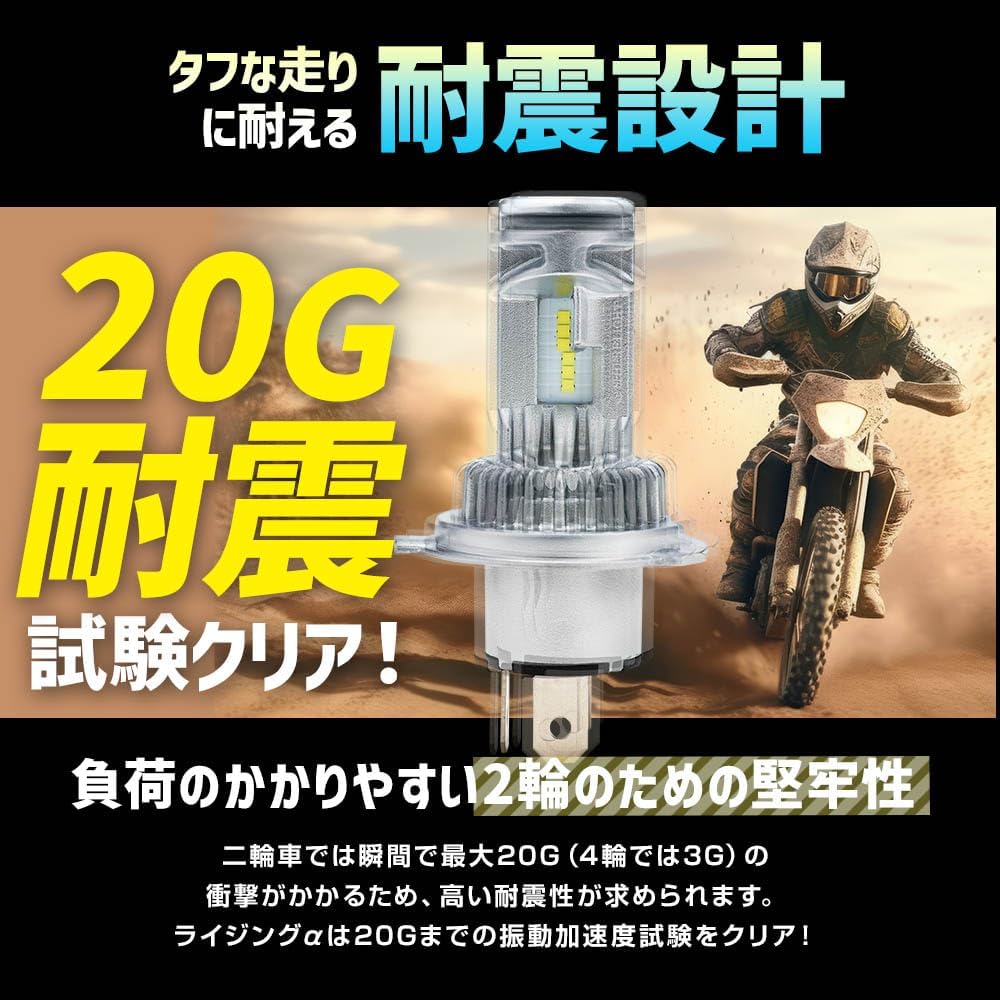 Thumbnail 3 de スフィアライト ライジングα SRAMH4045-02 二輪用H4 LEDヘッドライト 4500K・1800lm Hi/Lo