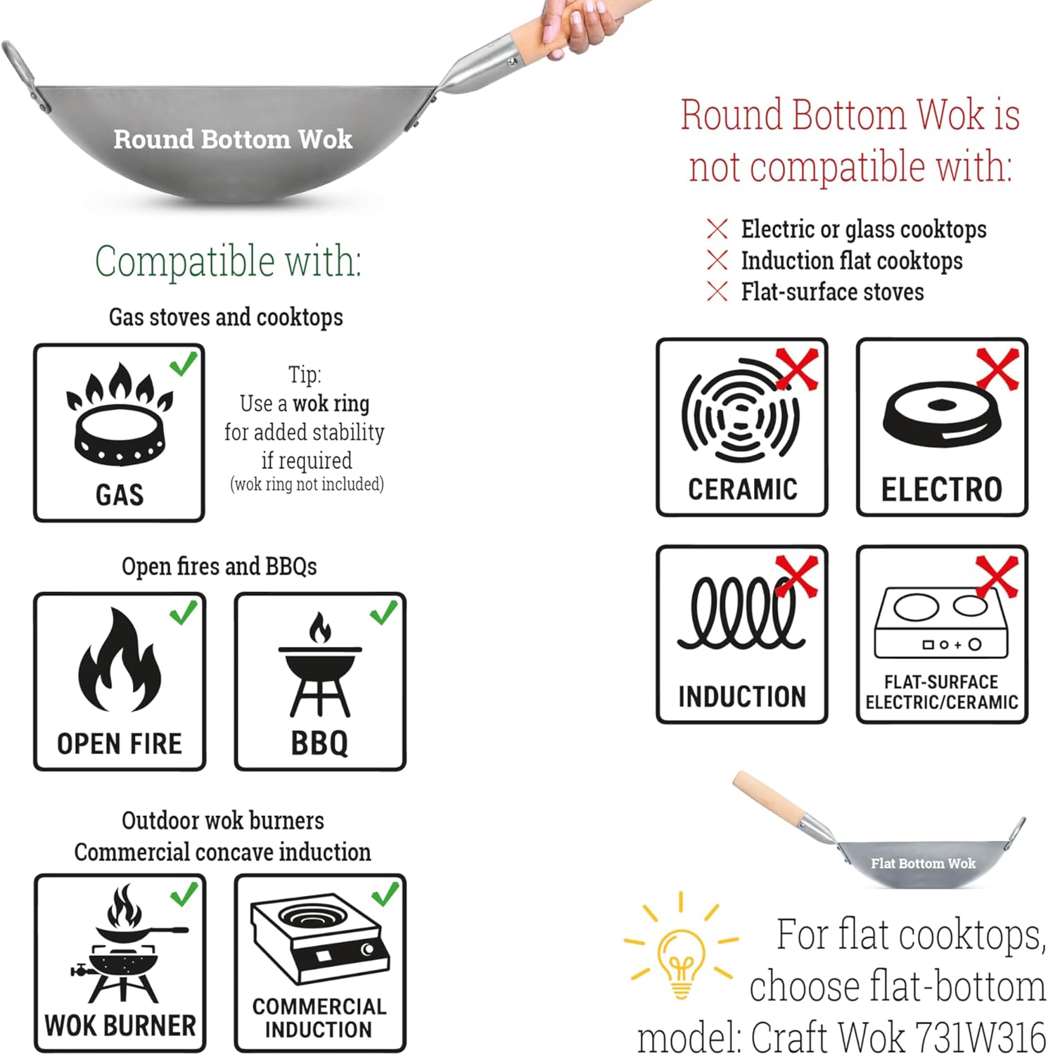 Detalle 2 de Craft Wok 14-Inch carbon steel wok