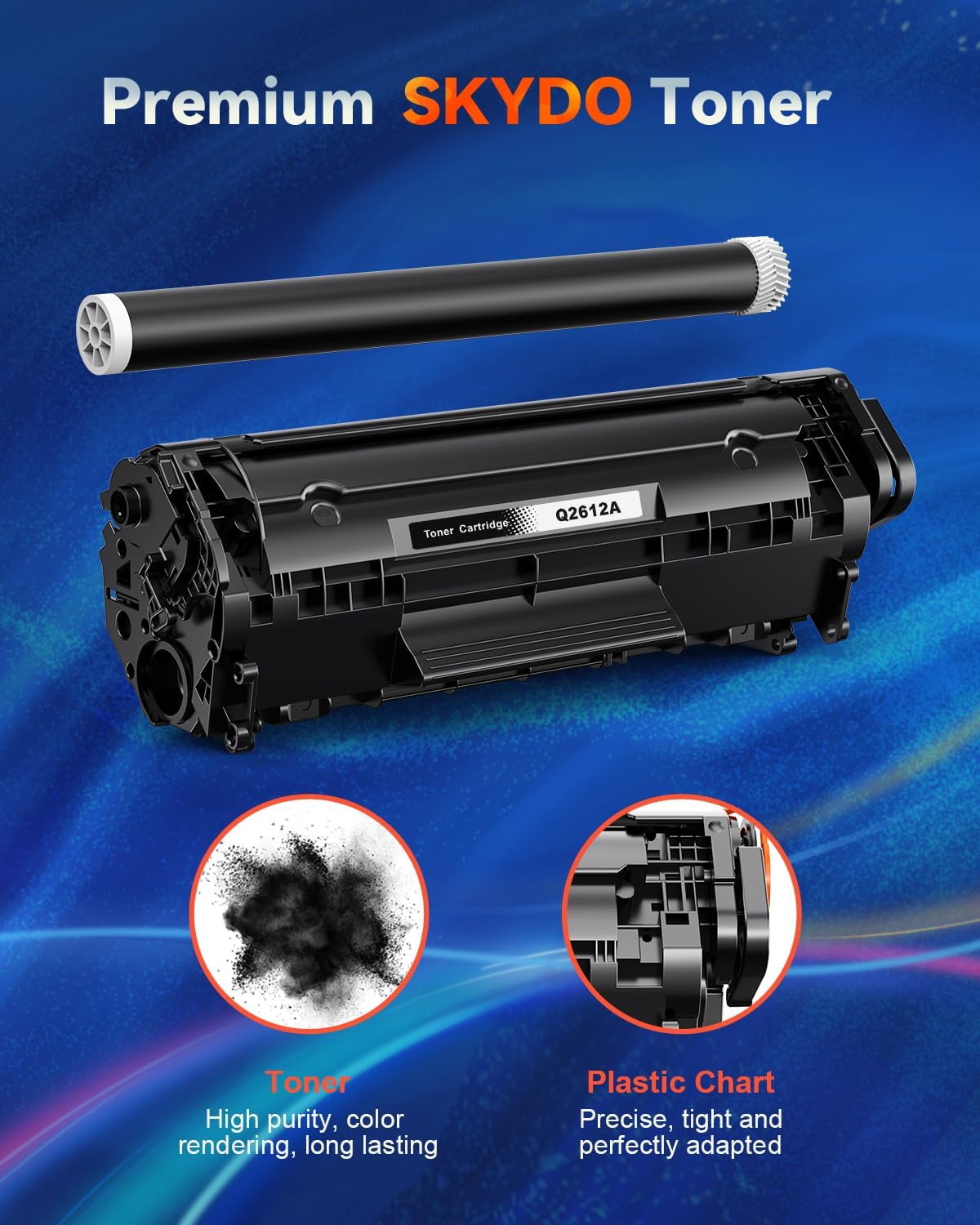 Thumbnail 3 de Skydo Q2612A 12A Black Toner Cartridge 2-Pack, Up to 2,000 Pages Each