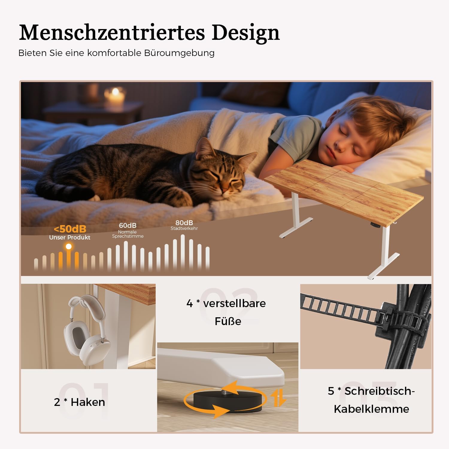 Thumbnail 5 de Klicelor Steh-Sitz Schreibtisch 160 x 60 cm