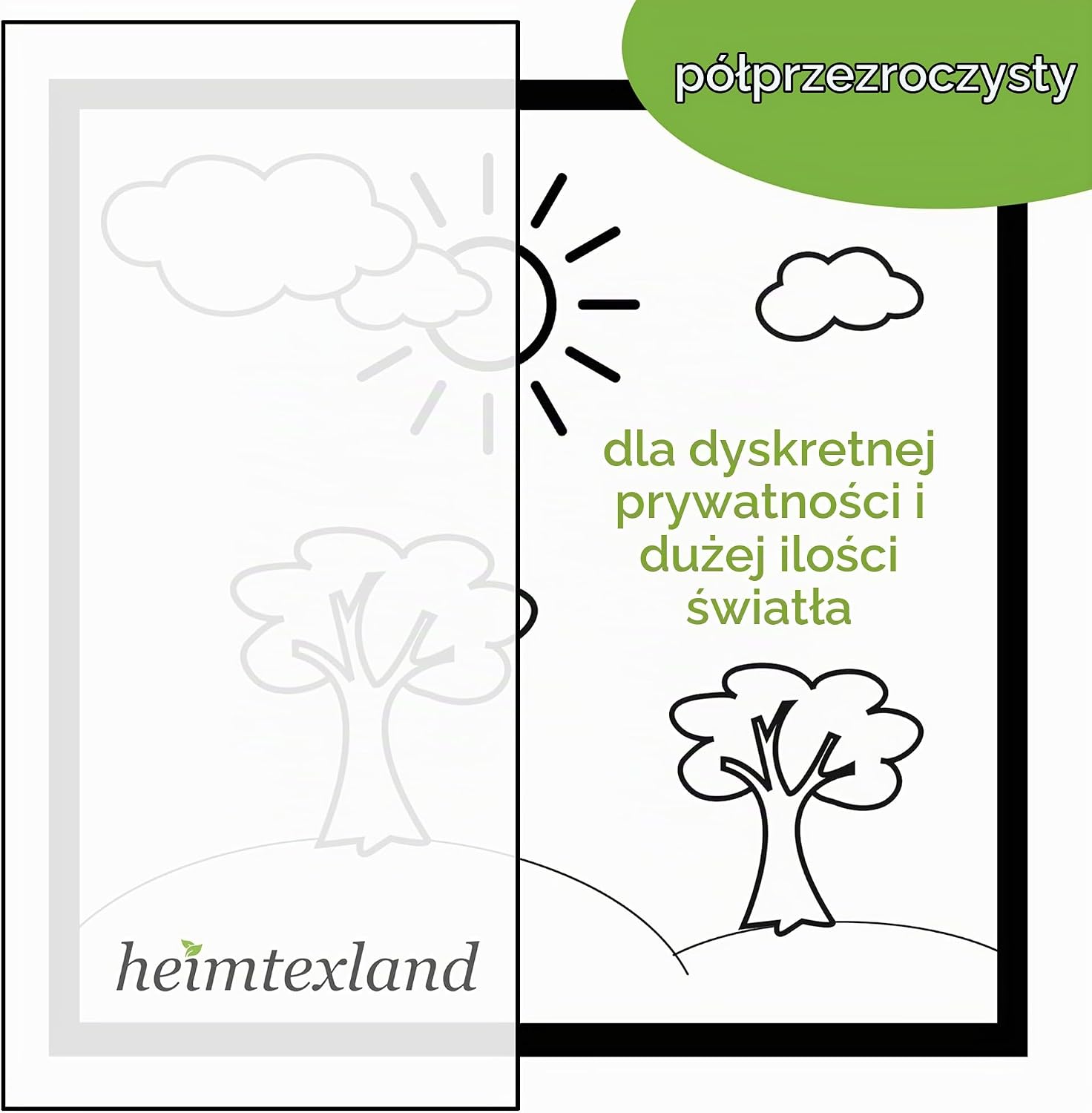 Detalle de Heimtexland firana żakardowa 175 × 450 cm, biała, z kwiatowym wzorem i taśmą