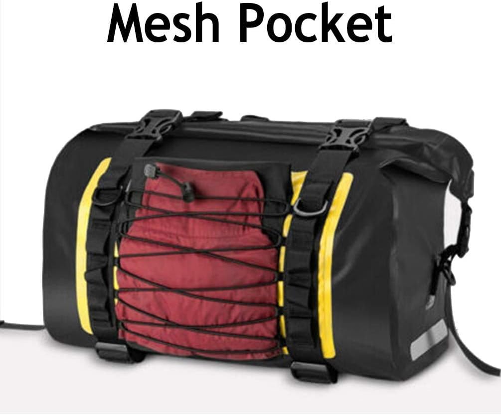 Detalle de ROCKBROS Borse laterali impermeabili da sella per moto, grande capacità 31L x 2, giallo/grigio
