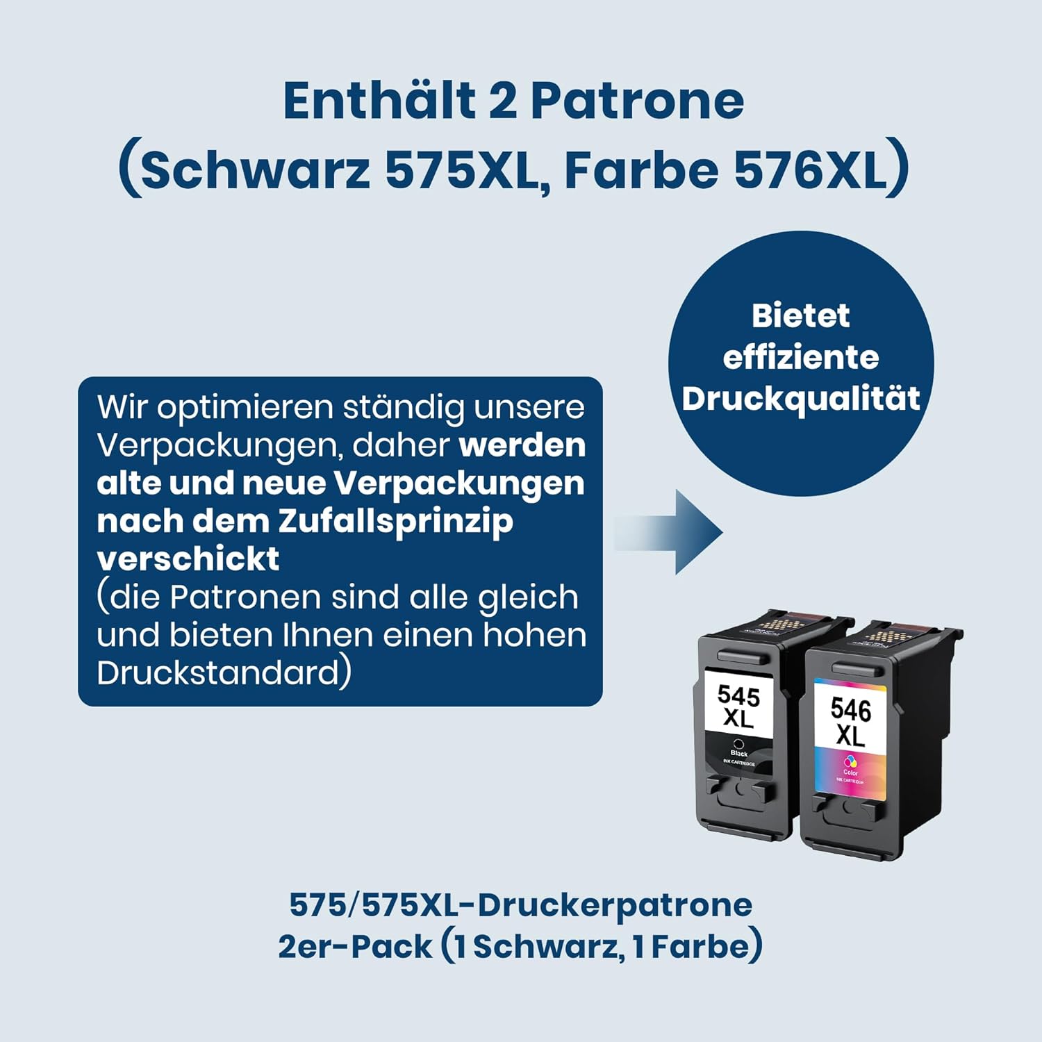 Detalle 2 de Washope PG545XL CL546XL Multipack Patronen für Canon Pixma TS3350/TS3150/MX495 u. a. (Schwarz + Farbe, 2er Pack)