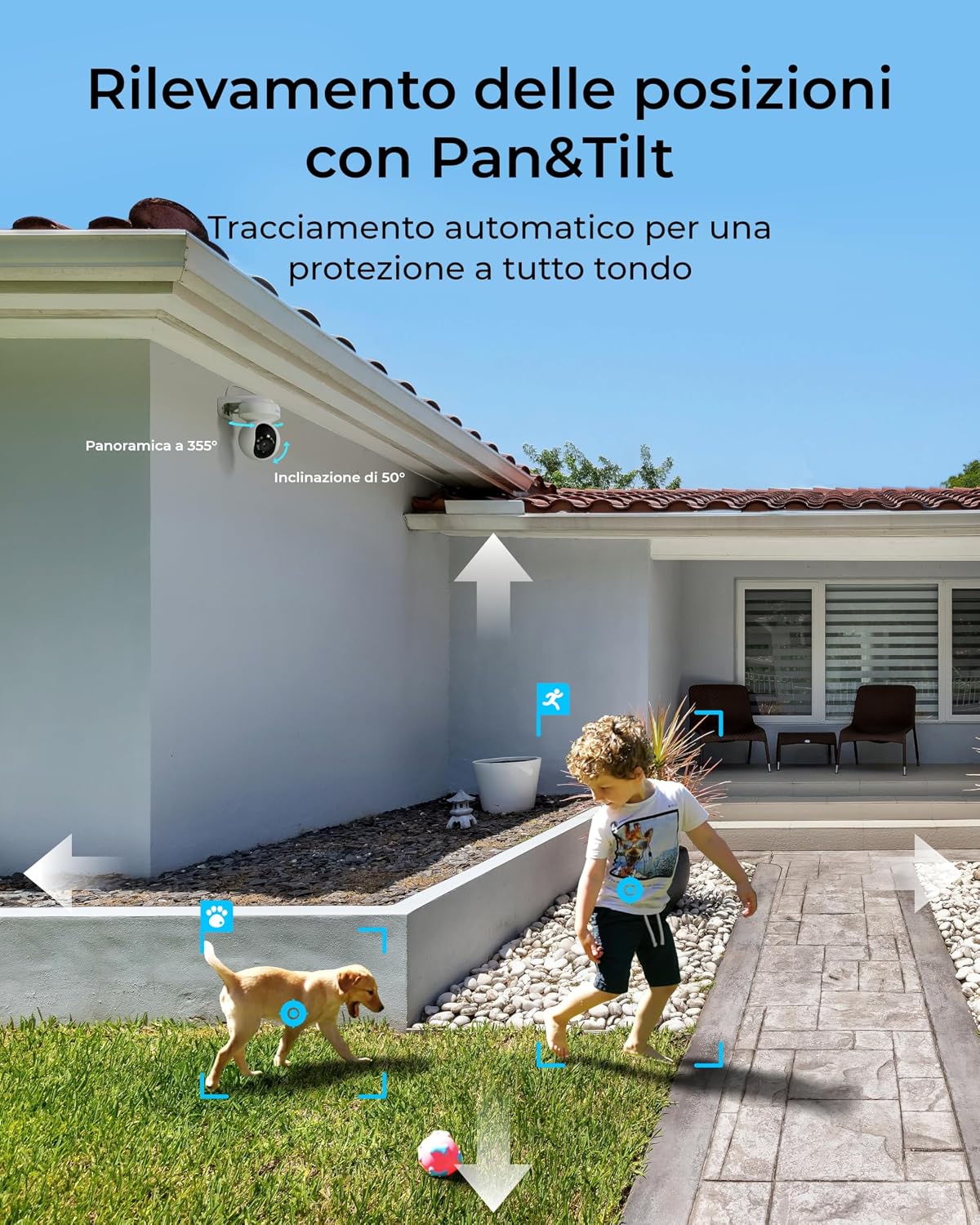 Detalle de Reolink RLK8-800PT4: Kit Videosorveglianza 4K PoE per Esterno con Tracciamento Automatico e NVR 8CH