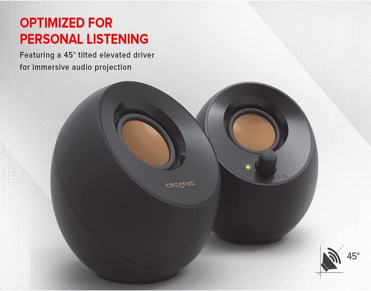 Thumbnail 1 de CREATIVE Pebble 2.0 USB Desktop Speakers 2W 📢