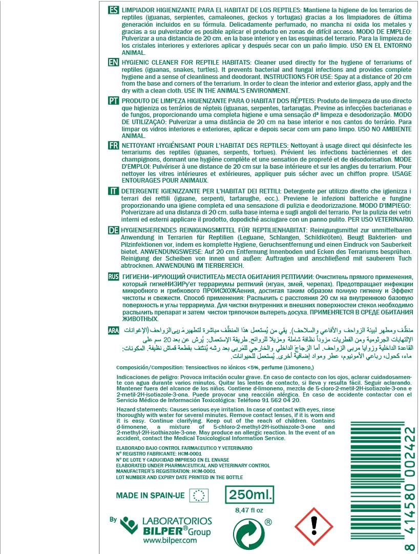 Thumbnail 1 de MENFORSAN Men for San Spray assainissant al Citron per la pulizia dei terrari di rettili (250 ml)