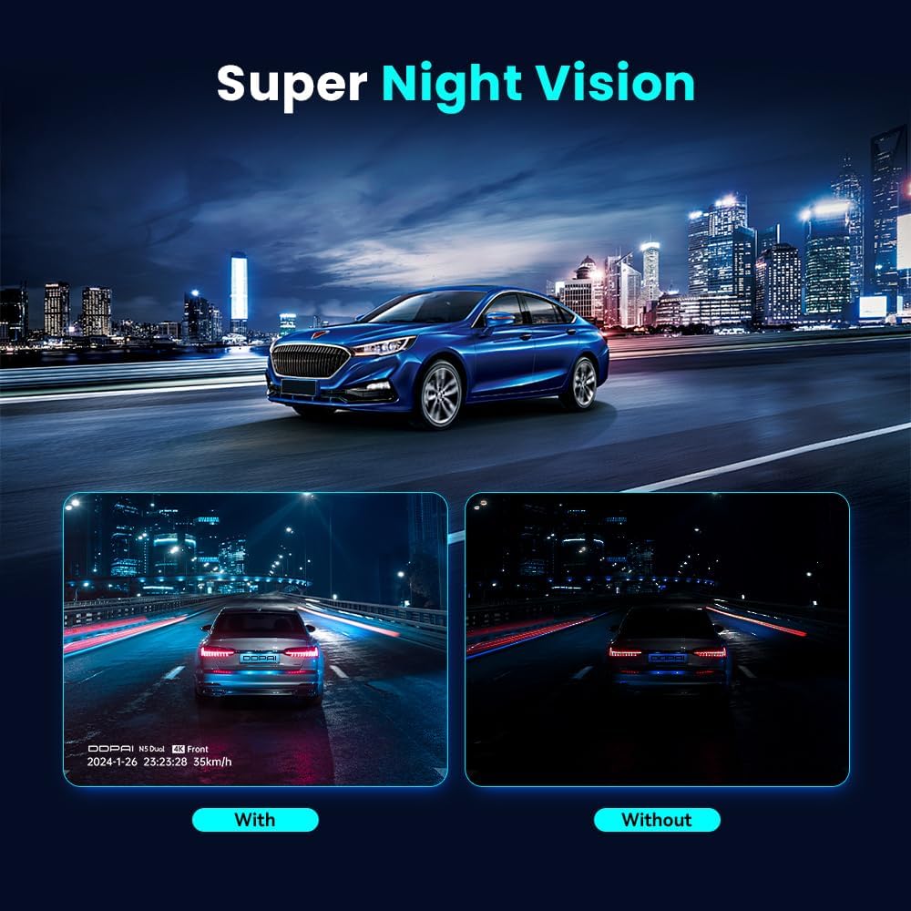 Detalle de ddpai N5 Dual Dashcam 4K delantera 128GB incluida