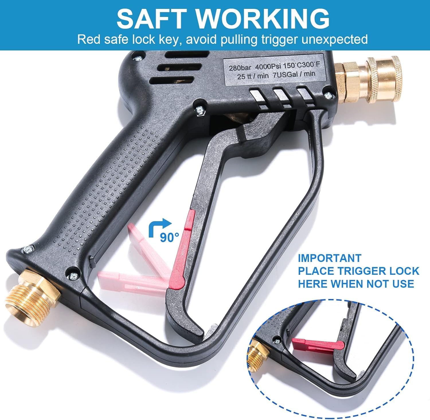 Thumbnail 1 de YUET High Pressure Washer Gun Handle 4350 PSI
