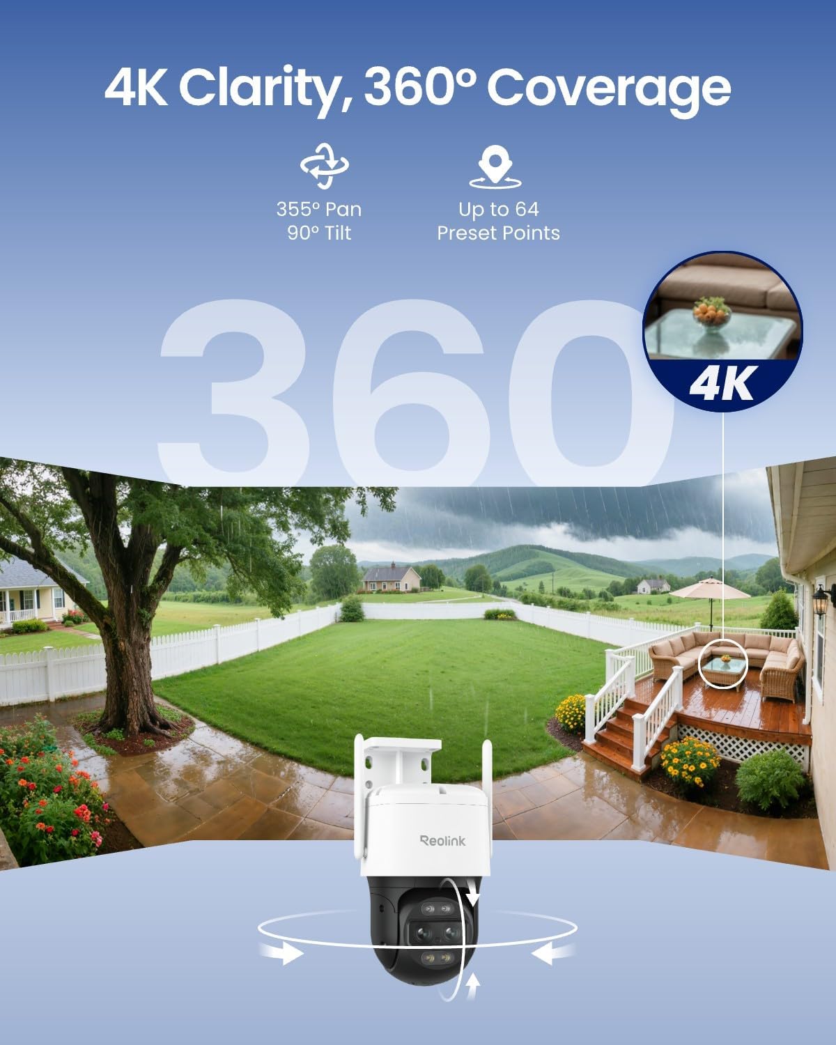 Thumbnail 1 de REOLINK TrackMix WiFi 4K Dual-Lens PTZ Outdoor Security Camera