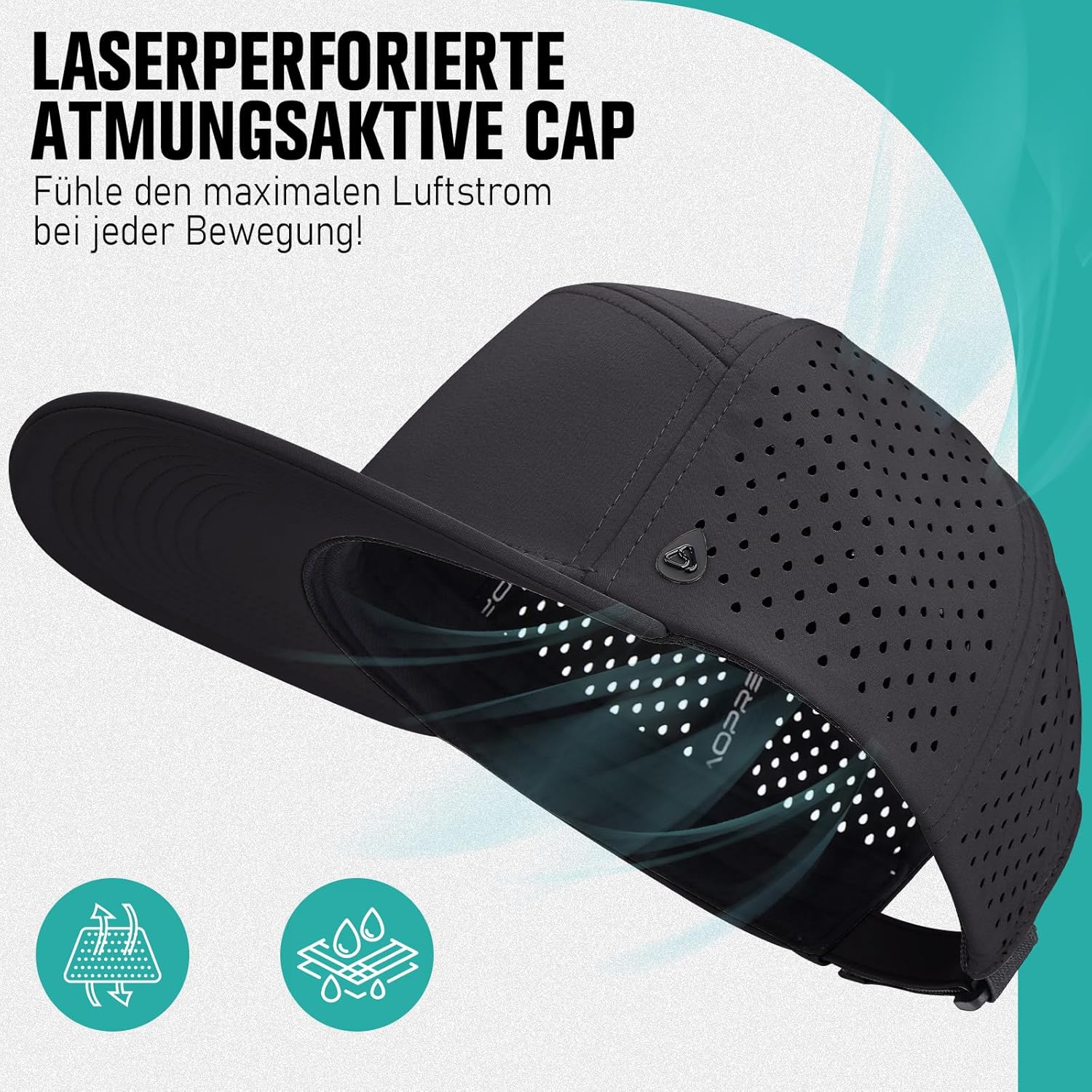 Thumbnail 1 de AOPREL Baseball Cap Herren mit flacher Krempe – wasserabweisend, atmungsaktiv & verstellbar