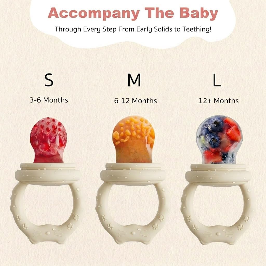 Detalle de Fruit Feeder for Babies (4M+) with Teething Dummy & Breast Milk Freezer Mold – BPA Free