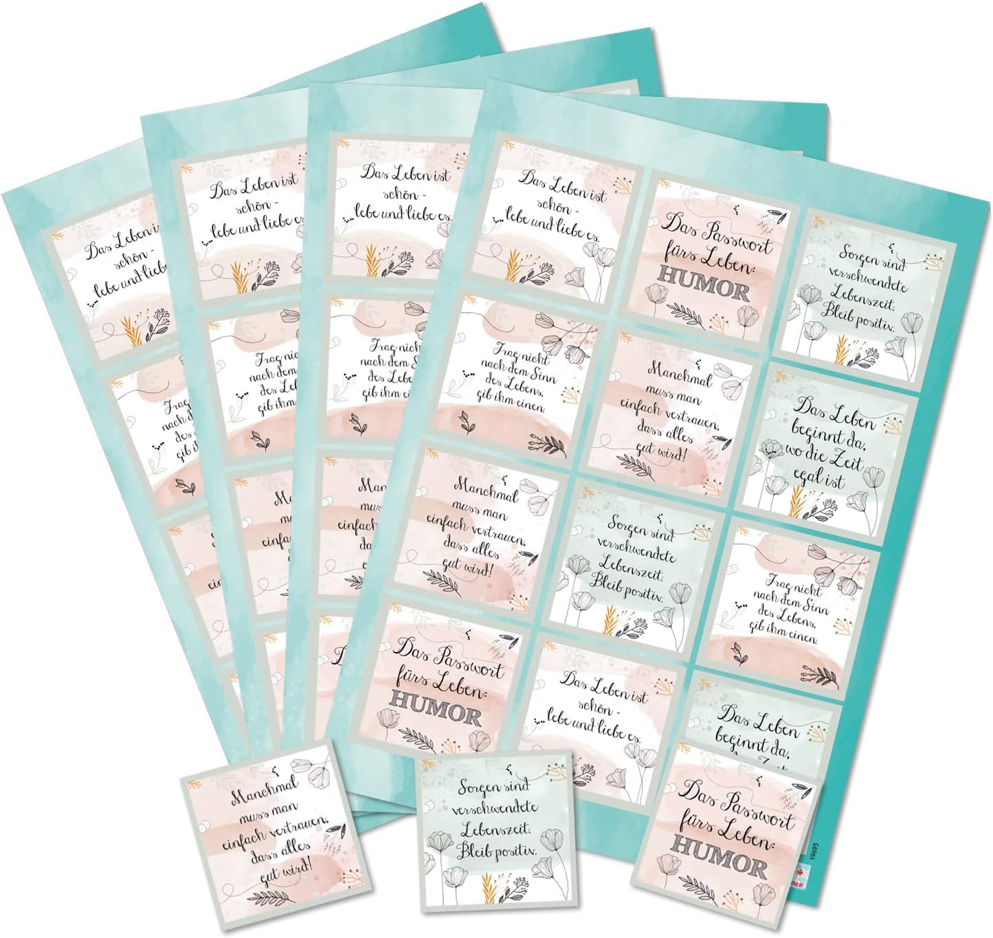 Thumbnail 6 de Logbuch-Verlag: 24 adesivi motivazionali pastello 6x6 cm – confezione regalo