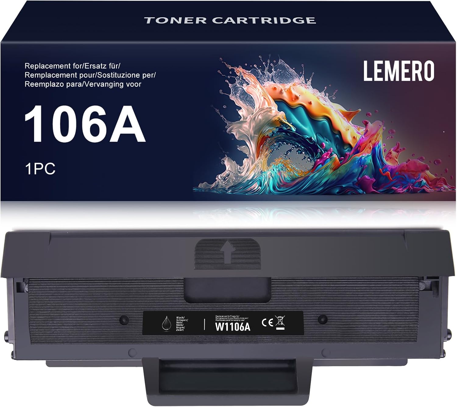 Detalle de Lemero 106A W1106A cartuccia toner compatibile per stampanti HP Laser MFP 137fnw e 135w