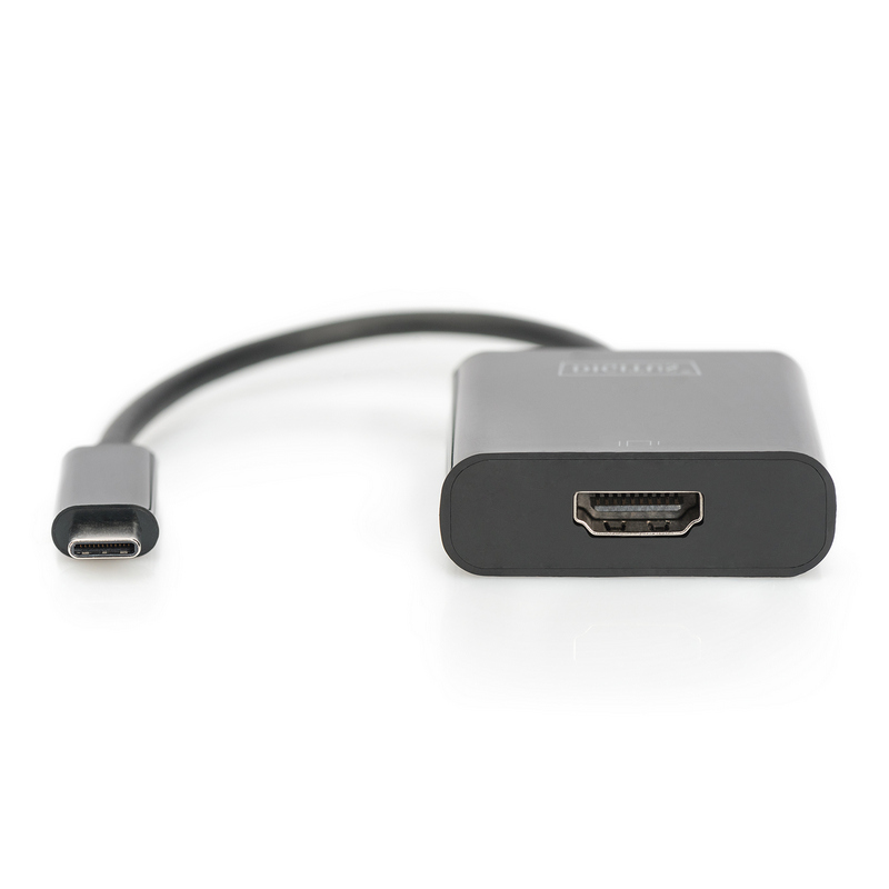 Detalle 2 de Digitus Adaptador USB-C a HDMI 4K/30Hz (Negro) — versátil, compacto y para presentaciones
