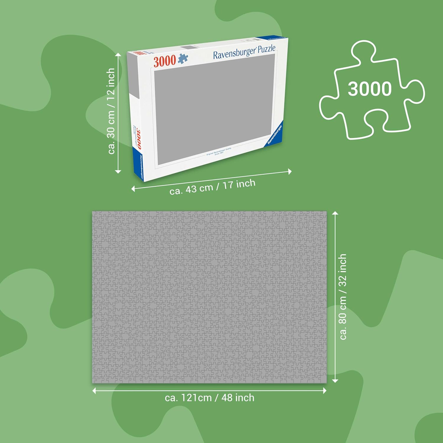 Thumbnail 2 de Ravensburger Puzzle 17117 Weltkarte mit Schmetterlingen – 3000 Teile, 121 x 80 cm